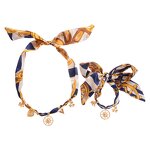 Sun Heart Necklace Factory - Stainless Steel Fabric Print Hollow Ethnic Style Autumn Winter Niche