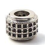 DIY Jewelry Beads Manufacturer - Micro Pave Zircon Electroplated 18K Bracelet Pendant Bead Copper