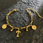 Roman Numeral Bracelet Manufacturer - Advanced Minimalist Gold Double-Layer Titanium Steel Real Gold