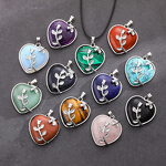 Natural Stone Pendant Manufacturer - European American Retro Crystal Amethyst Rose Quartz Hexagonal Column