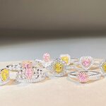 Women's Ring Manufacturer - S925 Sterling Silver Princess Cut Pink Peach Heart Ice Flower Cut Zircon