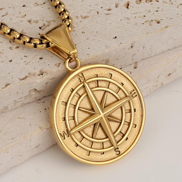 Compass Pendant Manufacturer - Personalized Stainless Steel Cross-Border Exclusive Fashion Jewelry