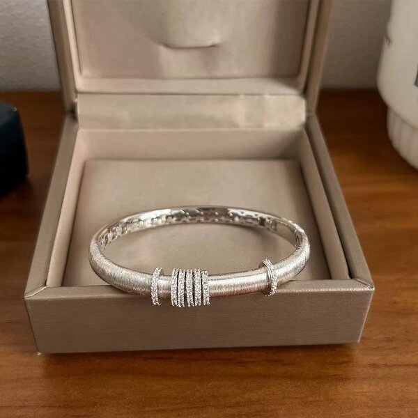 Silver Bead Bracelet Factory - Italian Craft Sophisticated Fine Bangles High Carbon Drill Curtain Rod