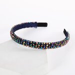 Crystal Headband Factory - New Arrival Fashion Baroque Small Version Sponge Thin Edge K-style Rhinestone