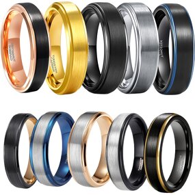 Opal Turquoise Ring Manufacturer - New Series Wide Surface 4/8 Tungsten for Men and Women Wedding