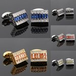 Bracelet Factory - European American Gold Plated Stainless Steel Roman Leopard Head Crown Punk