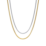 Snake Bone Chain Manufacturer - Simple Stacking Minimalist Stainless Steel Geometric Collarbone