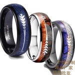 Men's Tungsten Ring Manufacturer - Factory Supply 6/8mm Dragon Pattern Inlaid Smooth Surface Wedding