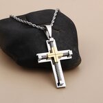 Cross Pendant Jewelry Manufacturer - Stainless Steel Diamond Box Chain Unisex Casual Trendy