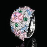Ring Accessories Manufacturer - Colorful Gemstone Models High-End Versatile Light Luxury Women's
