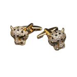 Men's Cufflinks Manufacturer - Blue Black Champagne Zircon Electroplated Real Gold Rectangular Studs