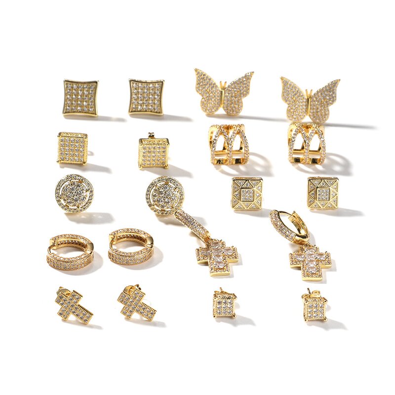 Ear Clip Factory - Exquisite No Piercing Multi-layered Circle Pearl Cubic Zirconia Five-pointed Star