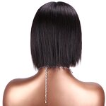 HD Lace Wig Factory - OEM/ODM Custom Middle Part Bob Human Hair Wig 8inch Brazilian Hair