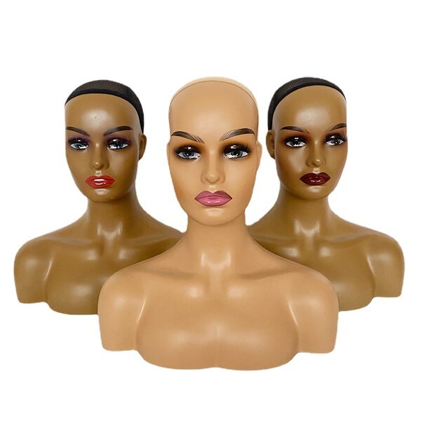 Wig Display Stand Factory - OEM/ODM Custom Half Body Realistic Stand Mannequin African American Female