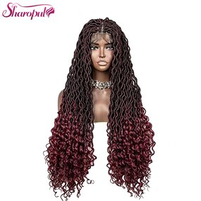Lace Closure Wig Manufacturer - OEM/ODM Custom Synthetic Ombre Color Faux Locs Wig for Africa Women