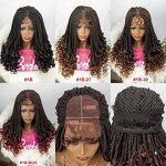 Lace Frontal Wig Factory - OEM/ODM Custom Wavy Faux Locs Braided Wig with Baby Hair