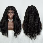 Glueless Lace Wig Manufacturer - OEM/ODM Custom Synthetic Goddess Locs Crochet Hair Frontal Lace Wigs