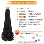 Synthetic Braiding Hair Factory - OEM/ODM Custom French Curl Braiding Hair Extensions Goddess Box Braids