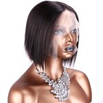 HD Lace Wig Factory - OEM/ODM Custom Middle Part Bob Human Hair Wig 8inch Brazilian Hair