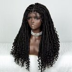 Glueless Lace Wig Manufacturer - OEM/ODM Custom Synthetic Goddess Locs Crochet Hair Frontal Lace Wigs