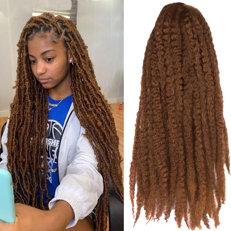 Crochet Braids Manufacturer - OEM/ODM Custom Brown Soft Afro Kinky Twist Marley Crochet Braids