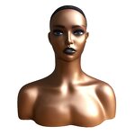 Lash Mannequin Manufacturer - OEM/ODM Custom Dark Skin Pretty Mannequin Head with 3D Layered Lashes