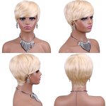 Human Hair Wig Manufacturer - OEM/ODM Custom Short Cut Blonde Human Hair Wig 613 Color