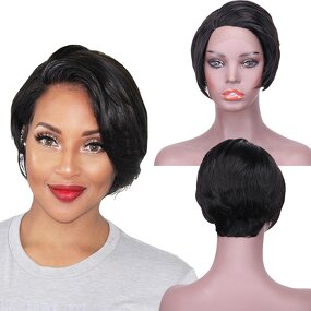 Lace Frontal Wig Factory - OEM/ODM Custom Peruvian Natural Hair Wig HD Lace Frontal Short Cut