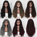 Lace Frontal Wig Factory - OEM/ODM Custom Wavy Faux Gypsy Locs Black Braided Wig