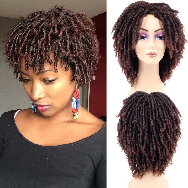 Synthetic Wig Manufacturer - OEM/ODM Custom Shoulder-Length Straight Synthetic Wig Ombre Colors Afro Kinky