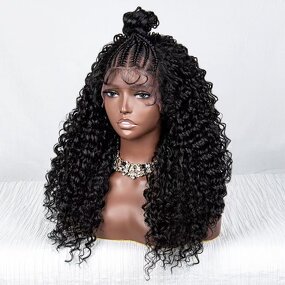 Lace Closure Wig Manufacturer - OEM/ODM Custom Curly Hair Front Lace Synthetic Hair Wigs