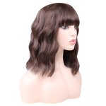 Orange Wig Manufacturer - OEM/ODM Custom Orange Wig with Bangs Short Wavy Curly for Women Shoulder Length