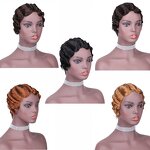 Pixie Cut Wig Manufacturer - OEM/ODM Custom Short Wavy Brazilian Hair Wig with Bangs