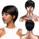 Human Hair Wig Factory - OEM/ODM Custom Straight Bob Pixie Cut Wig with Baby Hair