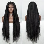 Synthetic Braiding Hair Factory - OEM/ODM Custom Full Lace Glueless Braids 36 Inches for Women