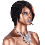 Human Hair Wig Factory - OEM/ODM Custom Wavy Straight Ombre Color Short Hairstyle Wig