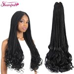 Crochet Hair Manufacturer - OEM/ODM Custom Grey Goddess Box Braids Synthetic Crochet Hair French Curls