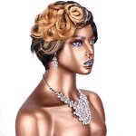 Short Wig Manufacturer - OEM/ODM Custom Wavy Ombre Color Loose Curl Short Wig