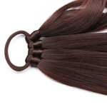 Ponytail Hair Extensions Manufacturer - OEM/ODM Custom Dark Brown Synthetic Yaki Straight Ponytail