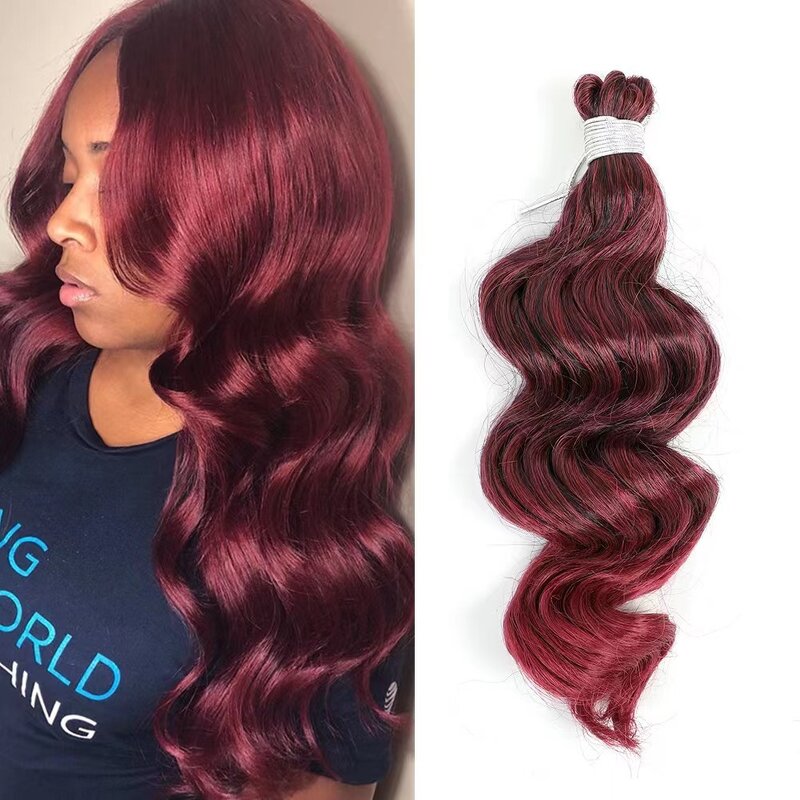 Ocean Wave Crochet Hair Factory - OEM/ODM Custom Soft Red Deep Wave Hair Extension Synthetic Braids