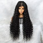 Synthetic Hair Wigs Manufacturer - OEM/ODM Custom Messy Box Locs Full Lace Wig for Black Women