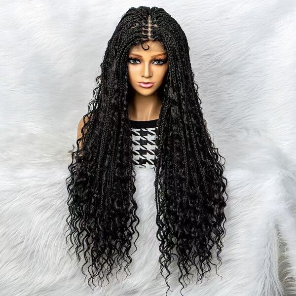 Synthetic Hair Wigs Manufacturer - OEM/ODM Custom Messy Box Locs Full Lace Wig for Black Women