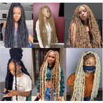 Faux Locs Hair Extensions Factory - OEM/ODM Custom Butterfly Locs Crochet Braids Ombre Brown Pre-twisted Short Bob