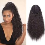 Yaki Synthetic Ponytail Manufacturer - OEM/ODM Custom 22-Inch Long Straight Yaki Synthetic Kinky Ponytail