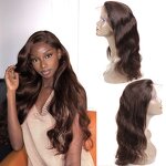 Glueless Wigs Manufacturer - OEM/ODM Custom Natural Wave Brazilian Transparent Lace Frontal Wigs Human Hair