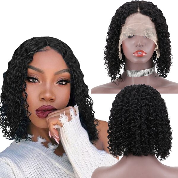 Lace Frontal Wig Manufacturer - OEM/ODM Custom Indian Natural Lace Frontal Wig Kinky Curly Bob
