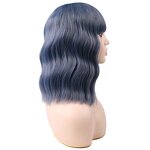 Orange Wig Manufacturer - OEM/ODM Custom Orange Wig with Bangs Short Wavy Curly for Women Shoulder Length