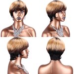 Brazilian Human Hair Wig Factory - OEM/ODM Custom Ombre Color Golden Straight Brazilian Human Hair Wig