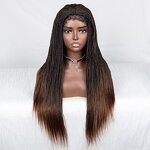 Lace Front Wig Factory - OEM/ODM Custom Synthetic Ombre Color Frontal Lace Wig Heat Resistant