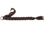 Ponytail Hair Extensions Manufacturer - OEM/ODM Custom Dark Brown Synthetic Yaki Straight Ponytail